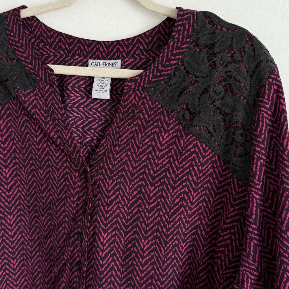 Catherines Blouse Women 3X Lightweight coastal‎ Cowgirl